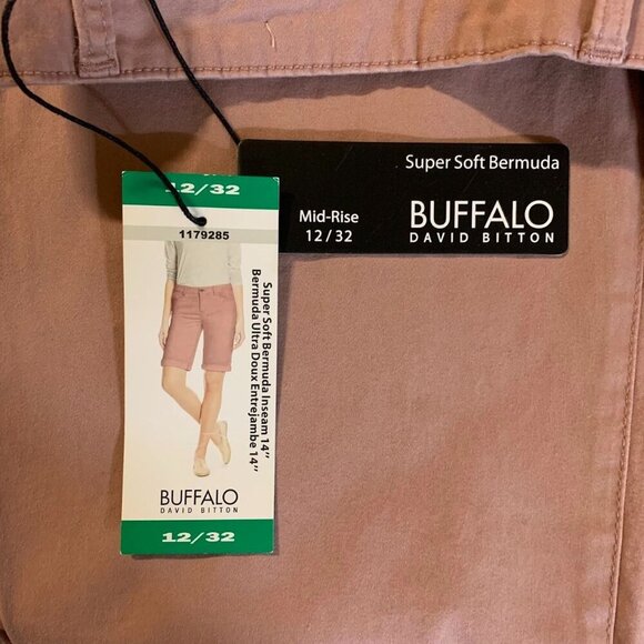 Buffalo David Bitton Women's Mid RIse Super Soft 14 Inseam Bermuda Size‎ 12 NWT - Picture 6 of 15